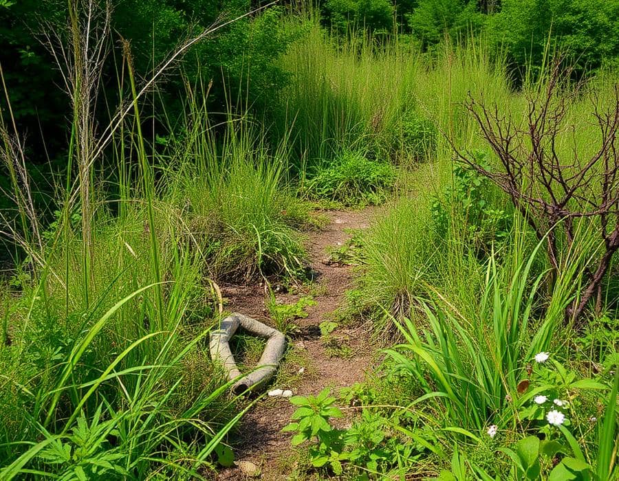 Terrain à l'abandon remis au propre — avant